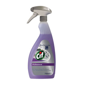 CIF Kitchen 2 in 1 Cleaner & Disinfect 750ml - 1 Per Pack